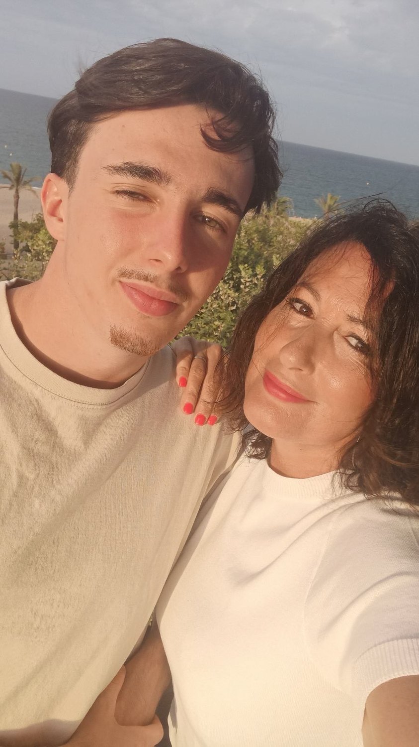Selfie a la plage avec maman